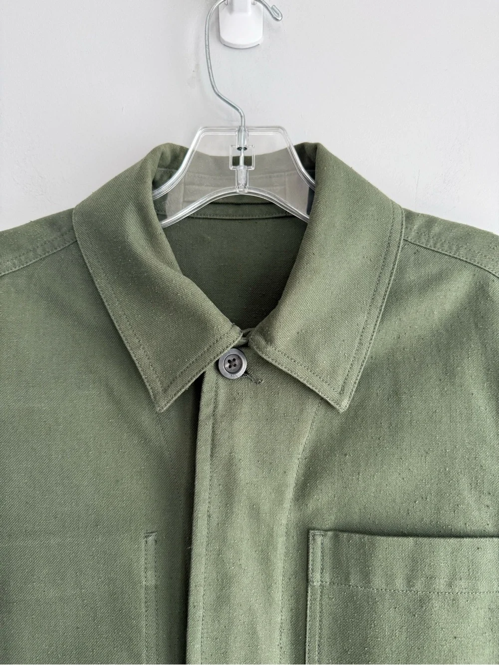 MR P. Cotton Field Jacket Olive Green Military Utility Textured Work Men’s S